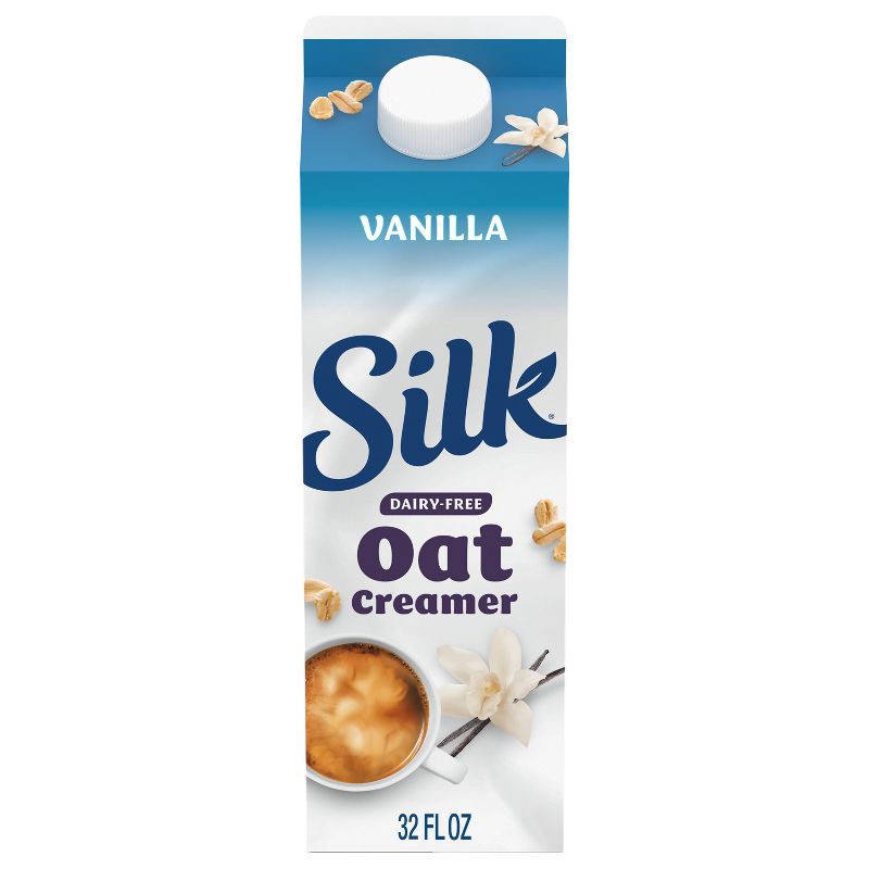 slide 1 of 10, Silk The Vanilla One Dairy-Free Oatmilk Creamer - 32 fl oz (1qt), 32 fl oz, 1 qt