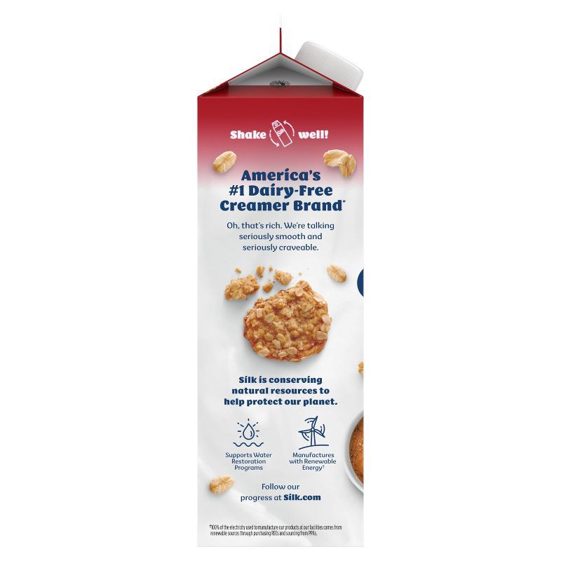slide 8 of 8, Silk Oat Oatmeal Cookie Dairy-Free Gluten Free Creamer - 32 fl oz, 32 fl oz