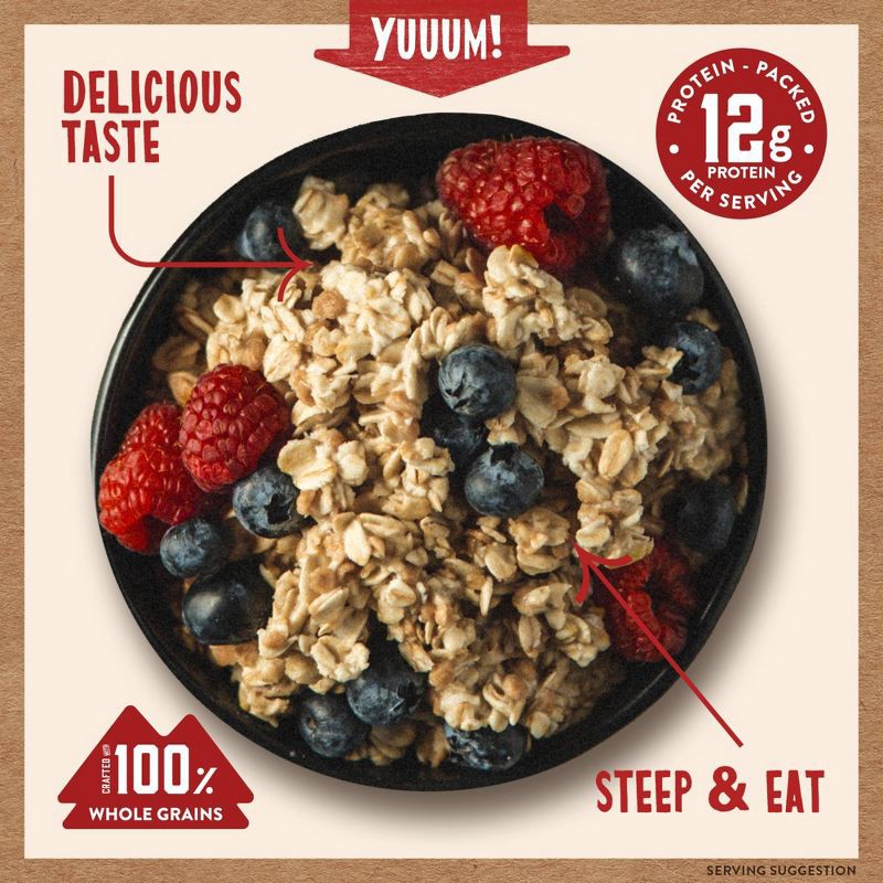 slide 3 of 7, Kodiak Cakes Kodiak Protein-Packed Instant Oatmeal Maple & Brown Sugar - 6ct, 6 ct