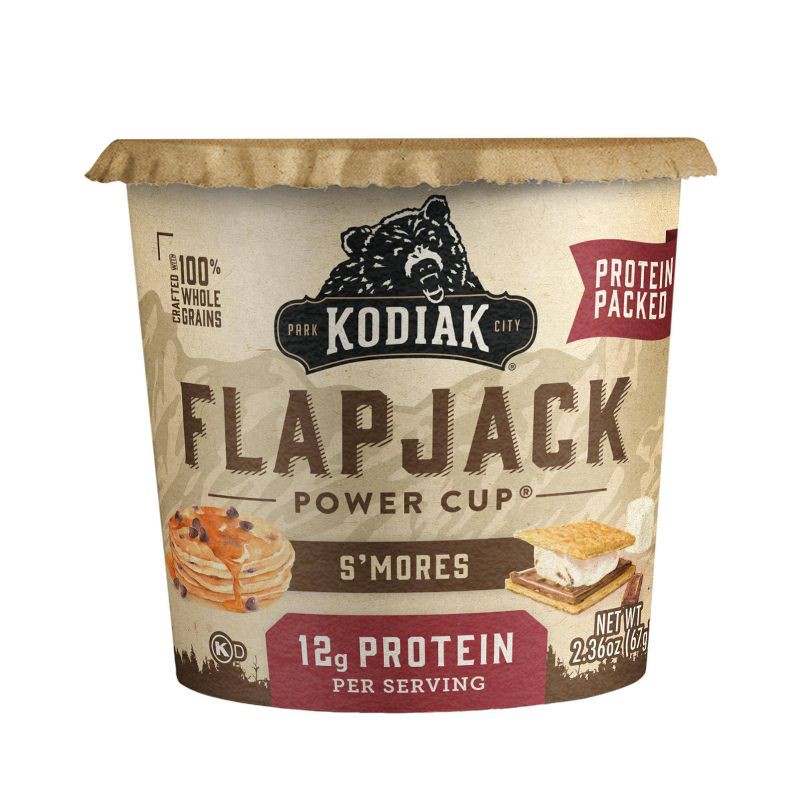 slide 1 of 6, Kodiak Cakes Protein-Packed Single-Serve Flapjack Cup S'mores - 2.36oz, 2.36 oz