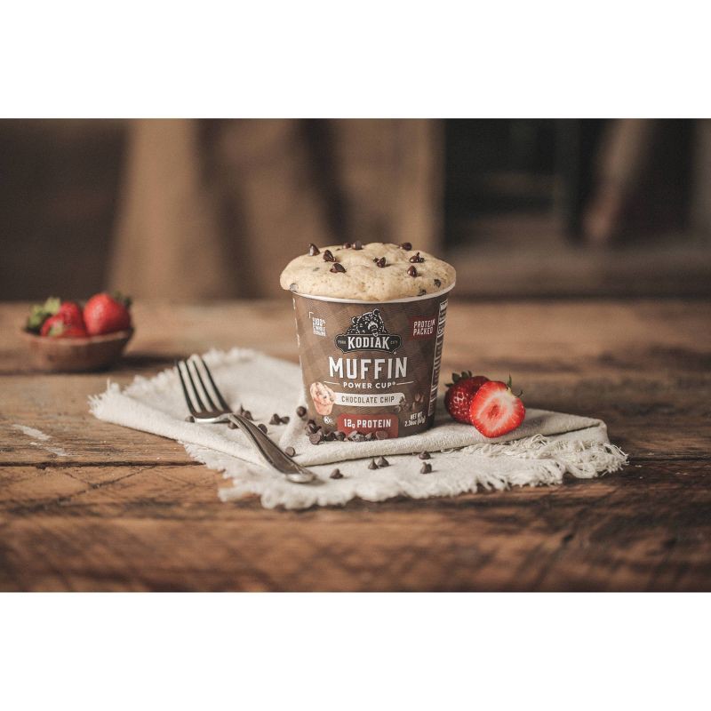 slide 5 of 7, Kodiak Cakes Protein-Packed Single-Serve Muffin Cup Chocolate Chip - 2.36oz, 2.36 oz