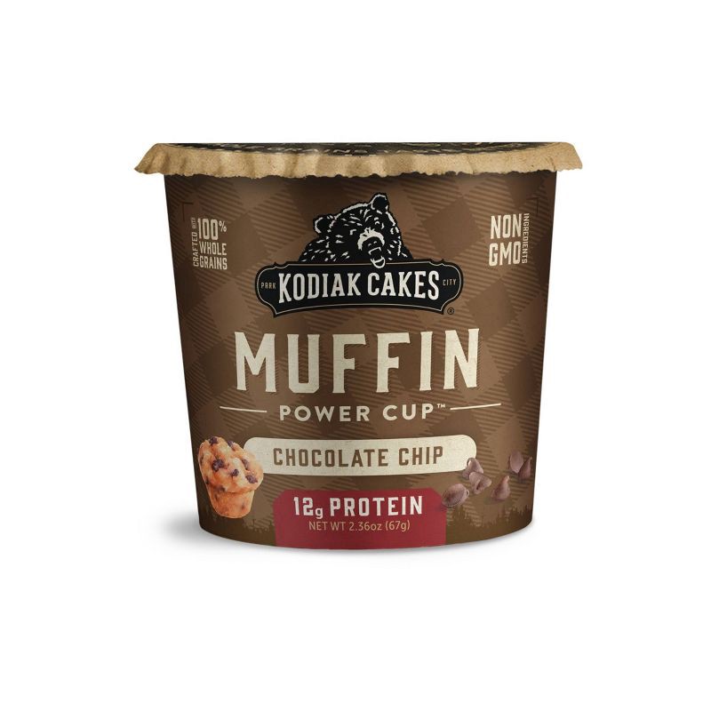 slide 1 of 5, Kodiak Cakes Protein-Packed Single-Serve Muffin Cup Chocolate Chip - 2.36oz, 2.36 oz