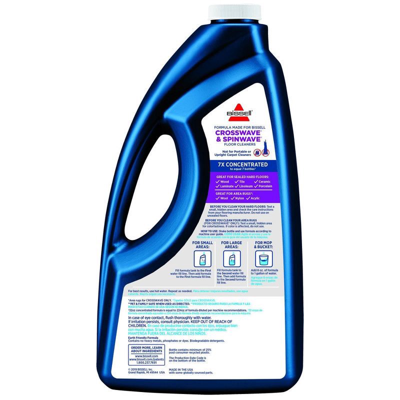 slide 2 of 2, BISSELL 64 oz. CrossWave & SpinWave Multi-Surface Floor Cleaning Formula – 17891, 64 oz