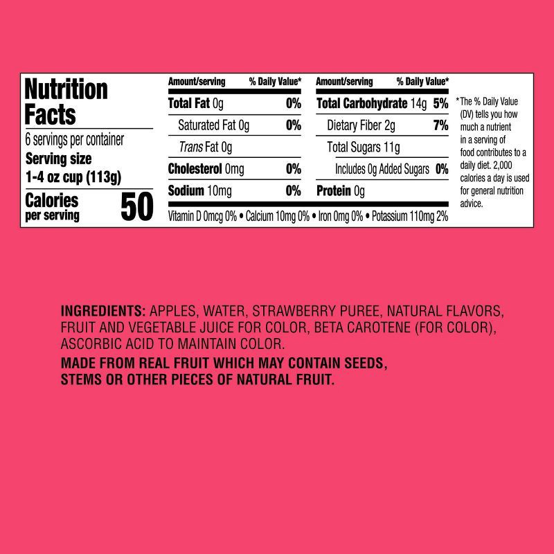 slide 4 of 4, Strawberry Applesauce Cups - 24oz/6pk - Good & Gather™, 6 ct; 24 oz