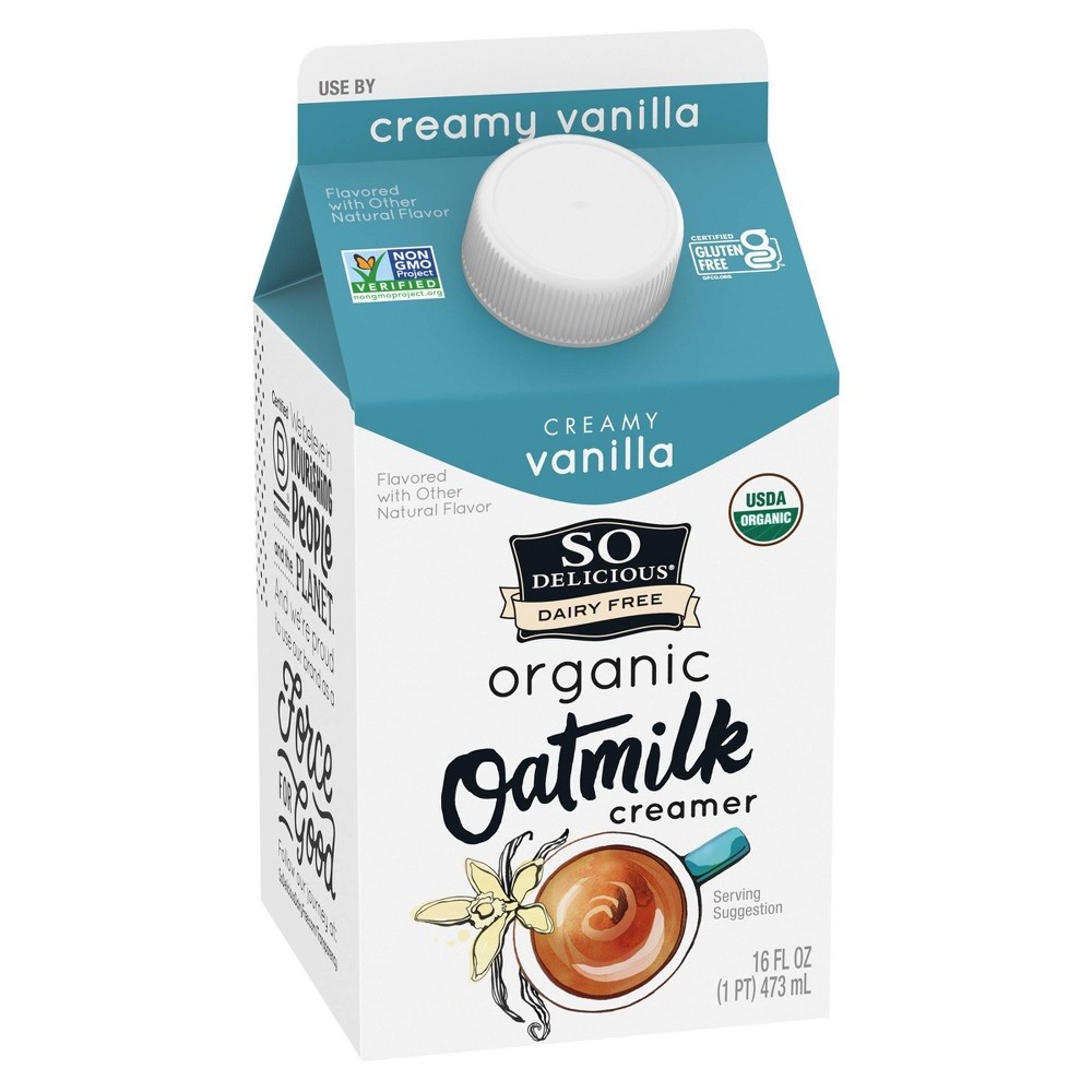 slide 5 of 7, So Delicious Dairy Free Vanilla Oatmilk Creamer - 1pt, 1 pint