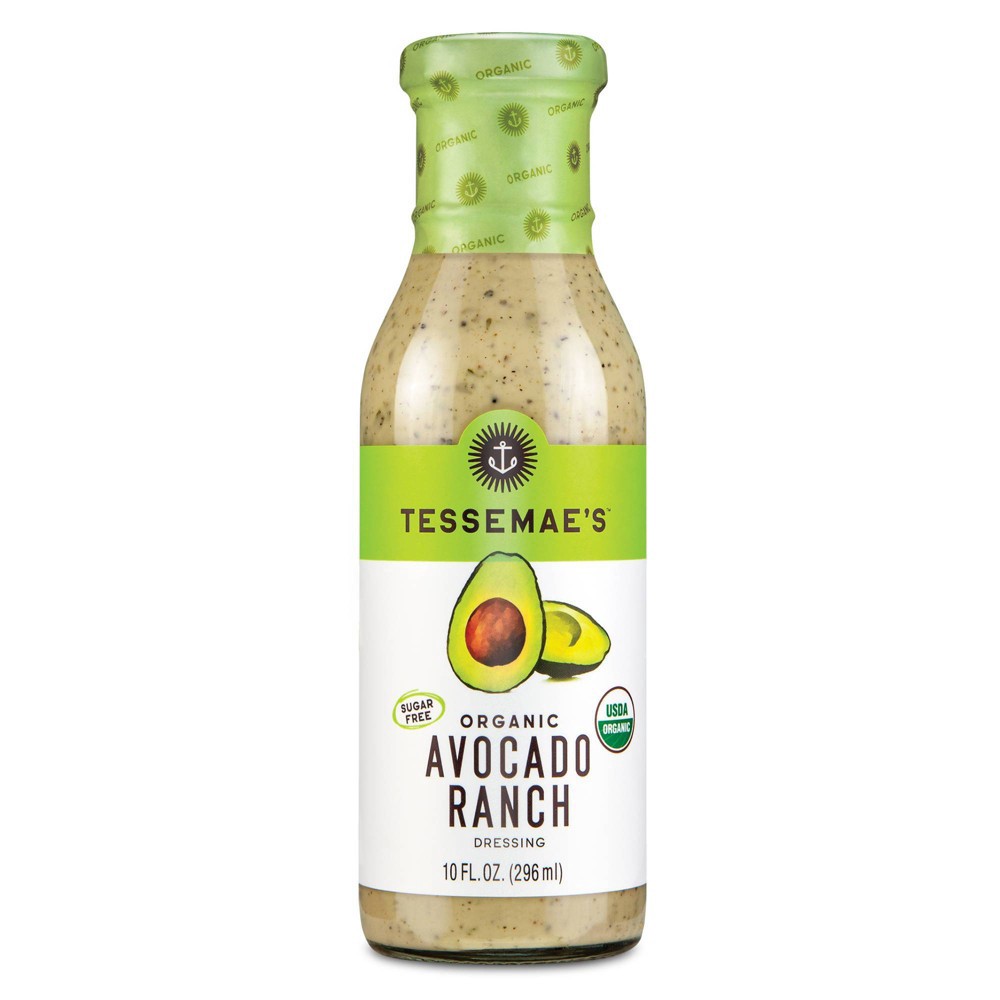 slide 1 of 1, Tessemae's Organic Avocado Ranch Dressing - 10 fl oz, 10 fl oz