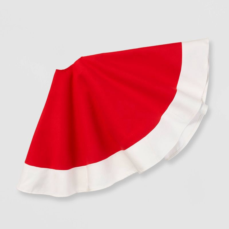 slide 1 of 3, 48in Felt Christmas Tree Skirt Red - Wondershop™, 1 ct