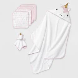 Baby 6pk Bath Towel Gift Bundle - Cloud Island™ Pink/White