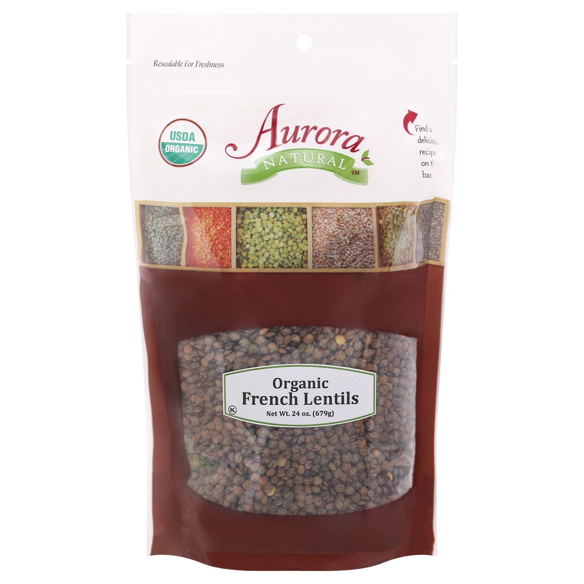 slide 1 of 9, Aurora Natural Natural Organic French Lentils 24 oz, 24 oz