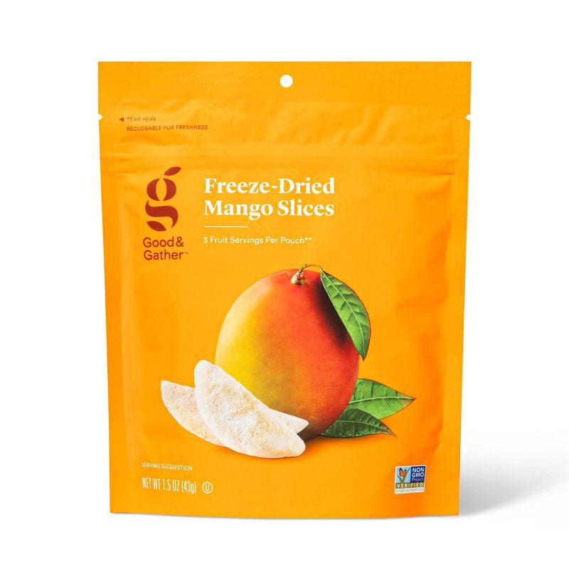 slide 1 of 3, Freeze Dried Mango Slices - 1.5oz - Good & Gather™, 1.5 oz