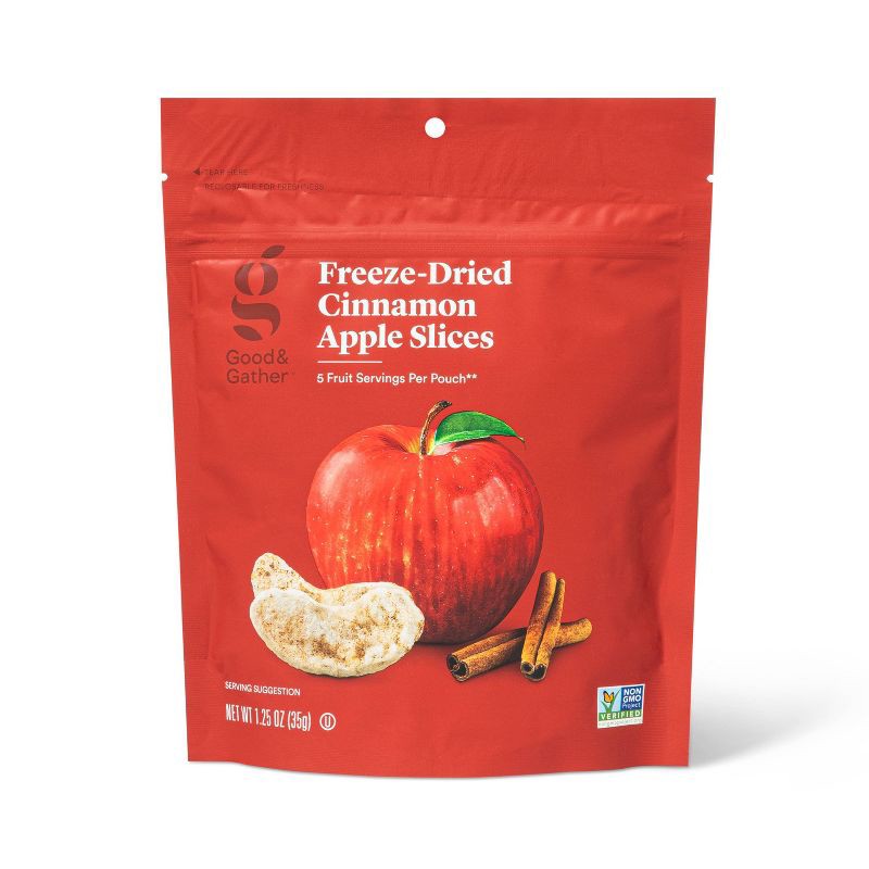 slide 1 of 3, Freeze Dried Cinnamon Apple Slices - 1.25oz - Good & Gather™, 1.25 oz