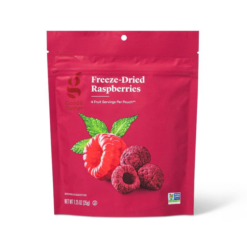 slide 1 of 3, Freeze Dried Raspberries - 1.25oz - Good & Gather™, 1.25 oz