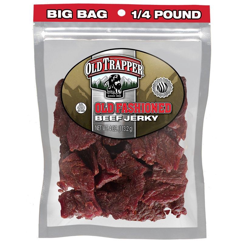 slide 1 of 4, Old Trapper Old Fashion Beef Jerky - 4oz, 4 oz