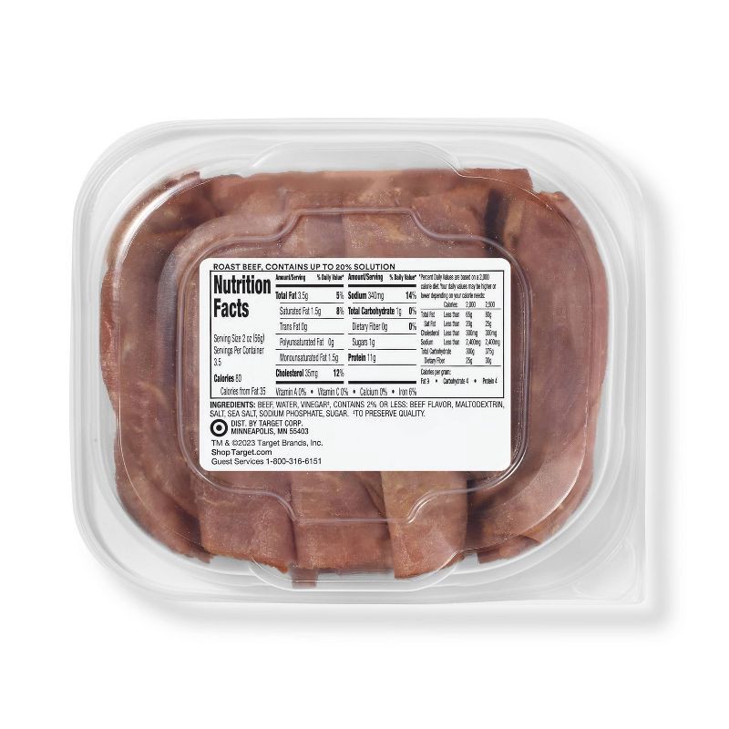 slide 3 of 3, Roast Beef Ultra-Thin Deli Slices - 7oz - Good & Gather™, 7 oz