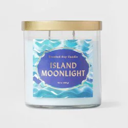 2-Wick Clear Glass Island Moonlight Lidded Jar Candle 15.1oz - Opalhouse™