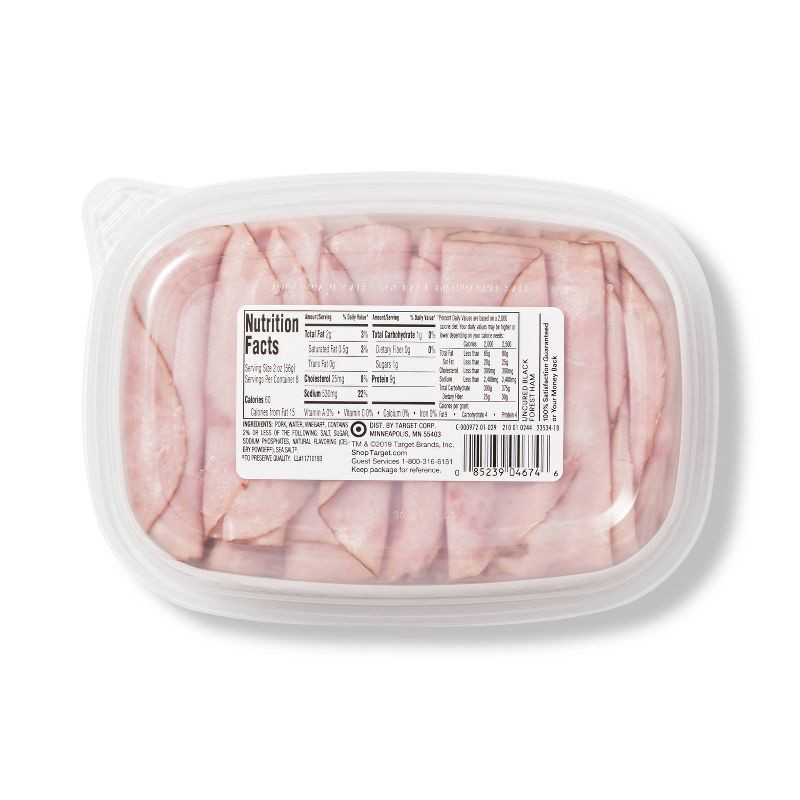 slide 3 of 3, Uncured Black Forest Ham Ultra-Thin Deli Slices - 16oz - Good & Gather™, 16 oz