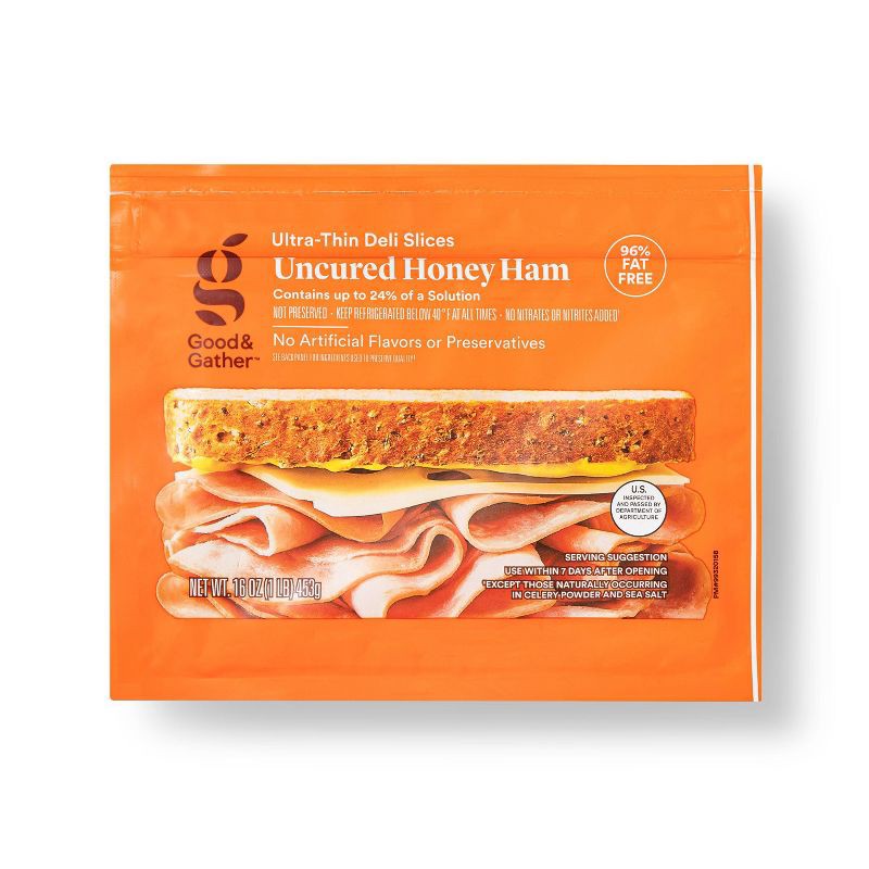 slide 1 of 3, Uncured Honey Ham - 16oz - Good & Gather™, 16 oz