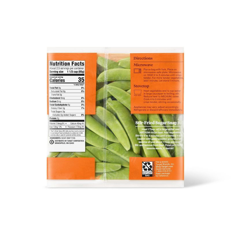 slide 2 of 4, Sugar Snap Peas - 8oz - Good & Gather™, 8 oz