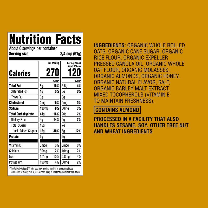 slide 4 of 4, Organic Honey Almond Granola - 12oz - Good & Gather™, 12 oz