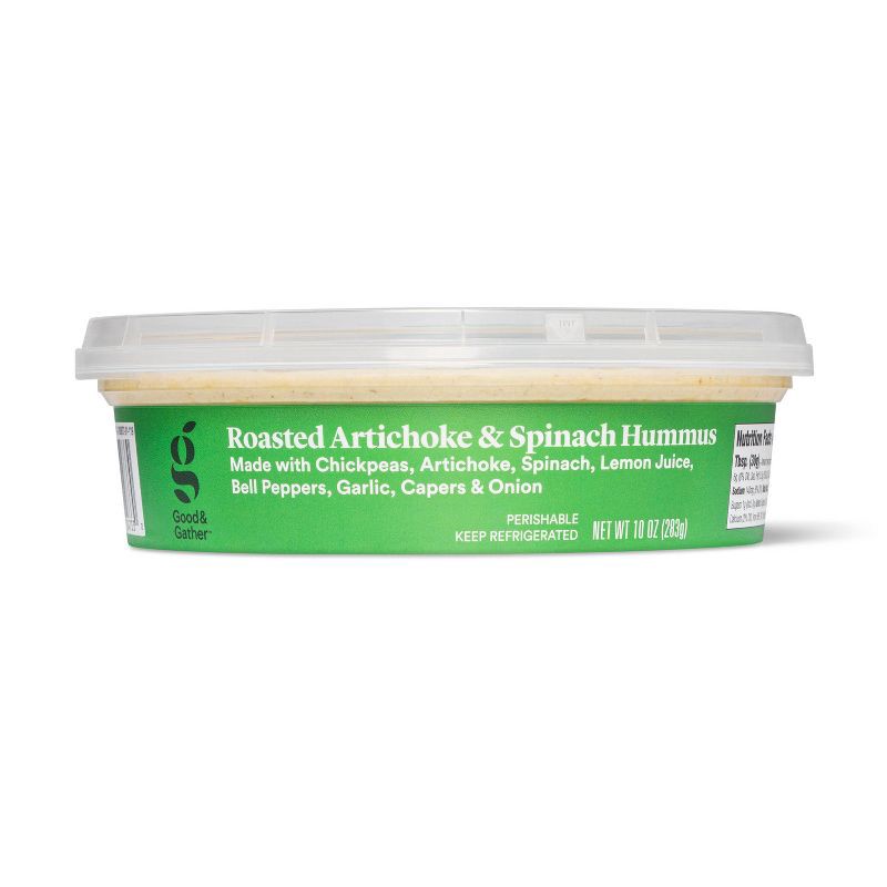 slide 2 of 4, Roasted Artichoke and Spinach Hummus - 10oz - Good & Gather™, 10 oz