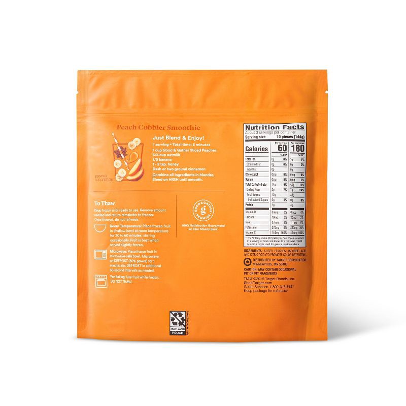 slide 2 of 3, Frozen Sliced Peaches - 16oz - Good & Gather™, 16 oz
