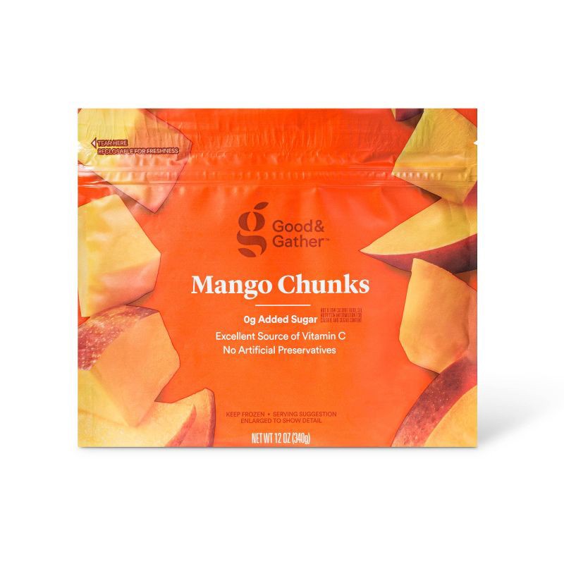 slide 1 of 4, Frozen Mango Fruit Chunks - 12oz - Good & Gather™, 12 oz