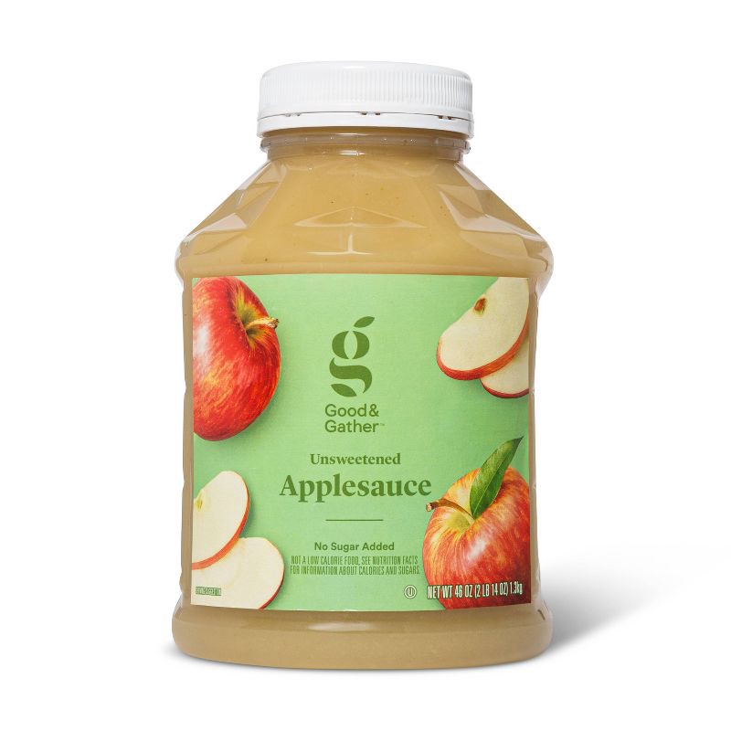 slide 1 of 3, Unsweetened Applesauce Jar - 46oz - Good & Gather™, 46 oz