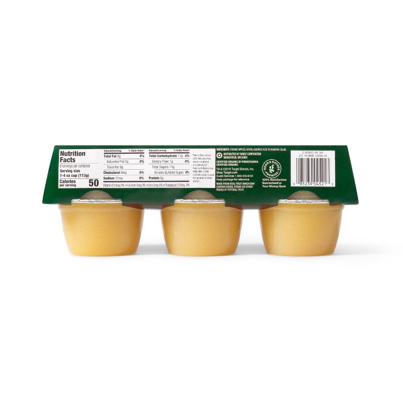 slide 2 of 3, Organic Unsweetened Applesauce Cups - 6ct - Good & Gather™, 6 ct