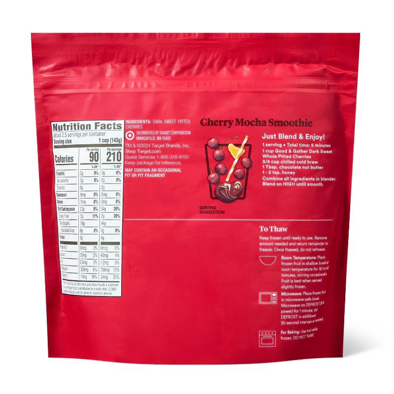 slide 2 of 3, Frozen Dark Sweet Whole Pitted Cherries - 12oz - Good & Gather™, 12 oz