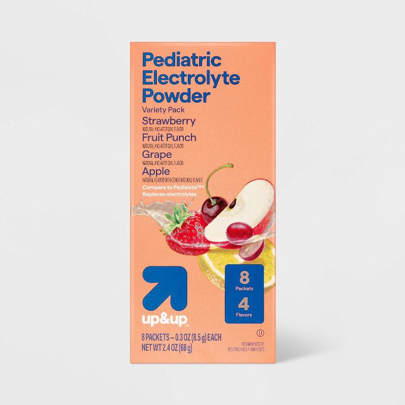 slide 1 of 5, Pediatric Electrolyte Powder Variety Pack - 0.3oz/8pk - up&up™, 0.3 oz, 8 ct