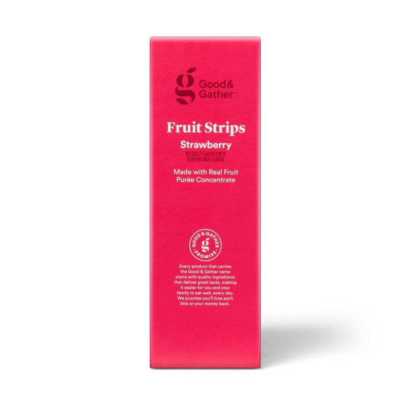 slide 2 of 3, Strawberry Fruit Strips - 5oz/10ct - Good & Gather™, 5 oz, 10 ct