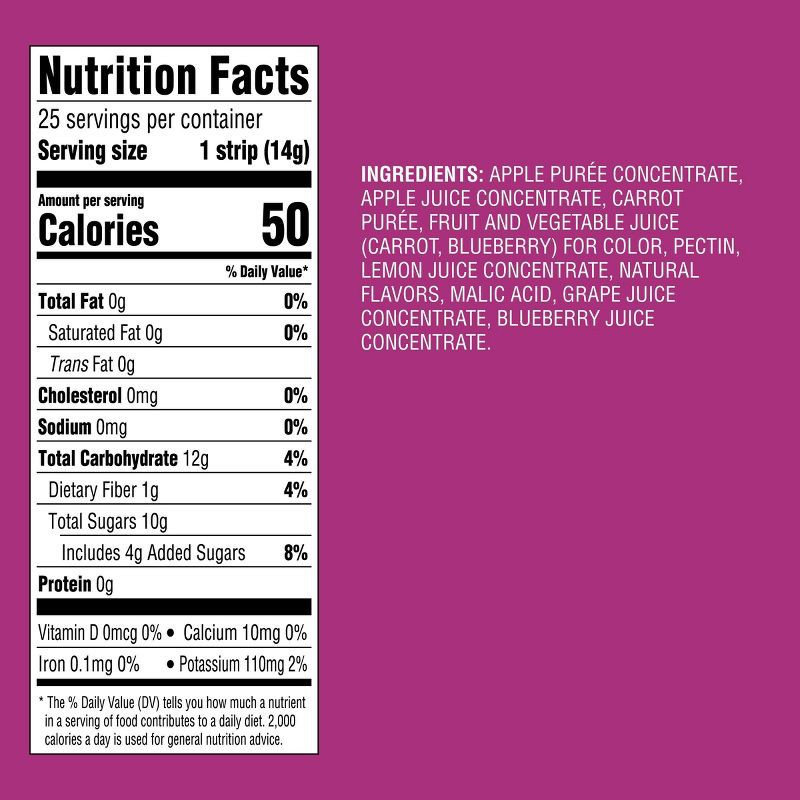 slide 4 of 4, Berry Blend Fruit and Veggie Strips - 12.5oz/25ct - Good & Gather™, 25 ct; 12.5 oz