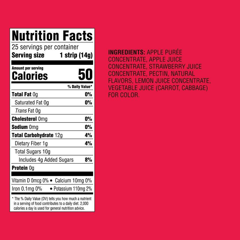 slide 2 of 4, Strawberry Fruit Strips - 25ct/12.5oz - Good & Gather™, 25 ct, 12.5 oz