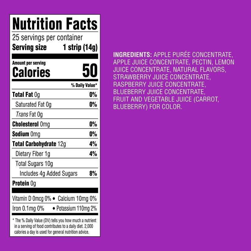 slide 4 of 4, Wild Berry Fruit Strips - 12.5oz/25ct - Good & Gather™, 25 ct; 12.5 oz