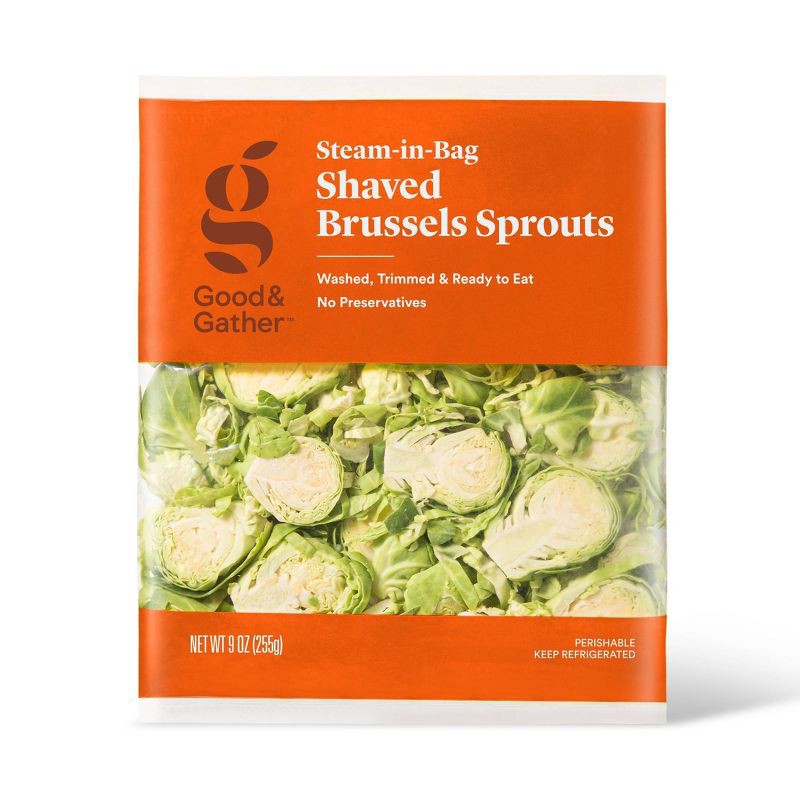 slide 1 of 4, Shaved Brussels Sprouts - 9oz - Good & Gather™, 9 oz