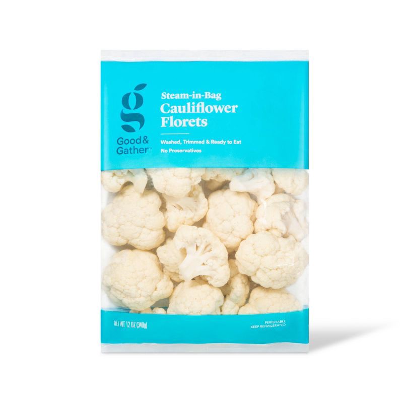 slide 1 of 4, Cauliflower Florets - 12oz - Good & Gather™, 12 oz