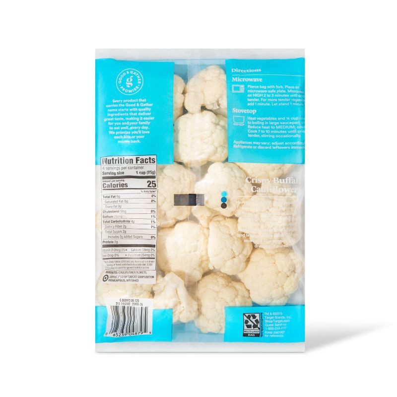 slide 3 of 4, Cauliflower Florets - 12oz - Good & Gather™, 12 oz