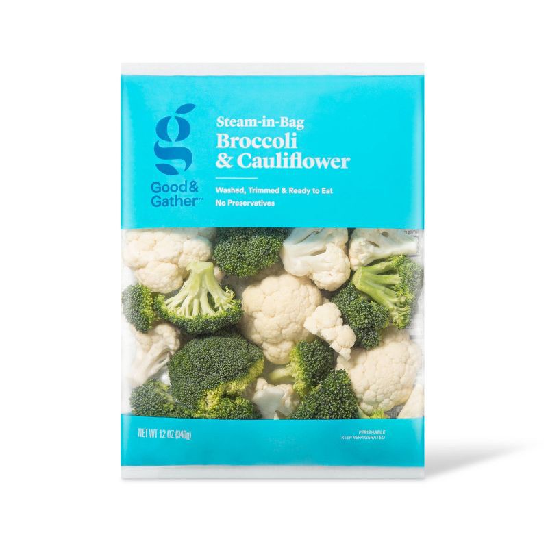 slide 1 of 4, Broccoli & Cauliflower - 12oz - Good & Gather™, 12 oz