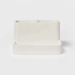 Vanity Organizer White - Threshold™: Resin Bathroom Countertop Storage for Makeup Brushes & Toothbrushes