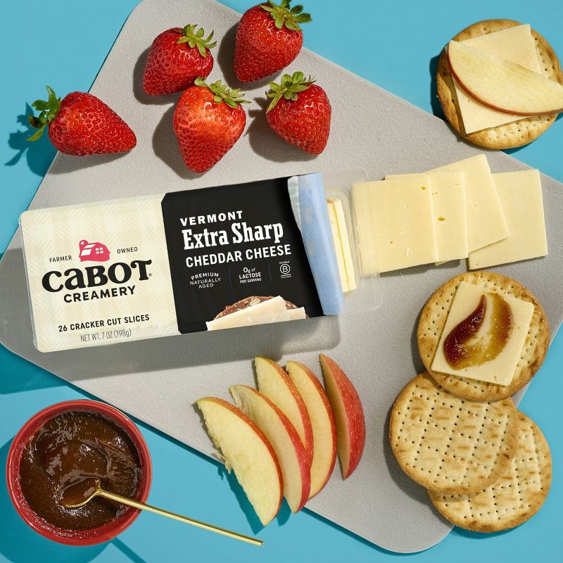 slide 2 of 8, Cabot Creamery Extra Sharp Cheddar Cheese Cracker Cuts - 7oz, 7 oz