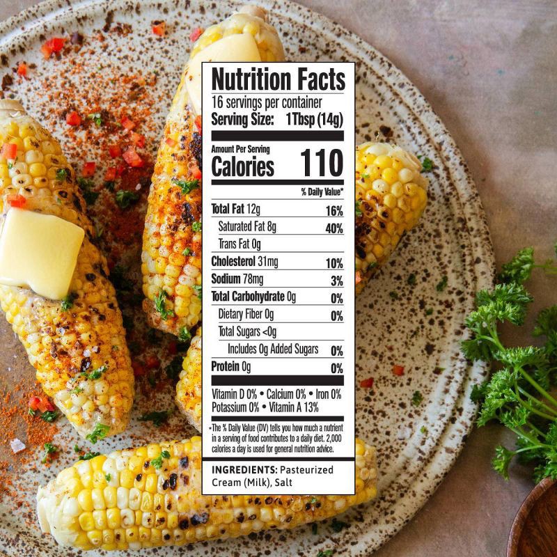 slide 7 of 9, Vital Farms Pasture-Raised Sea Salted Butter - 8oz, 8 oz