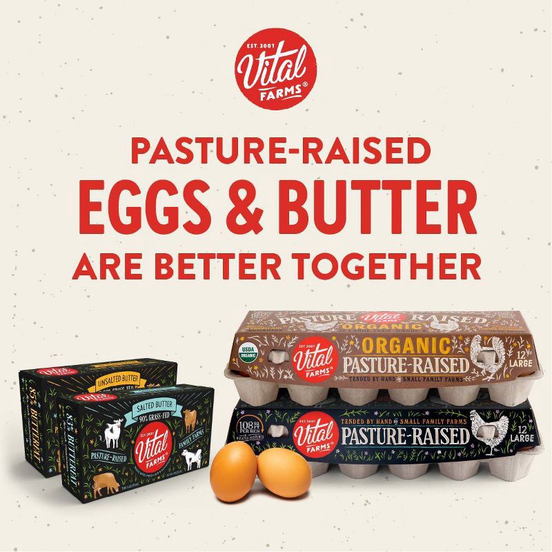 slide 8 of 9, Vital Farms Pasture-Raised Sea Salted Butter - 8oz, 8 oz