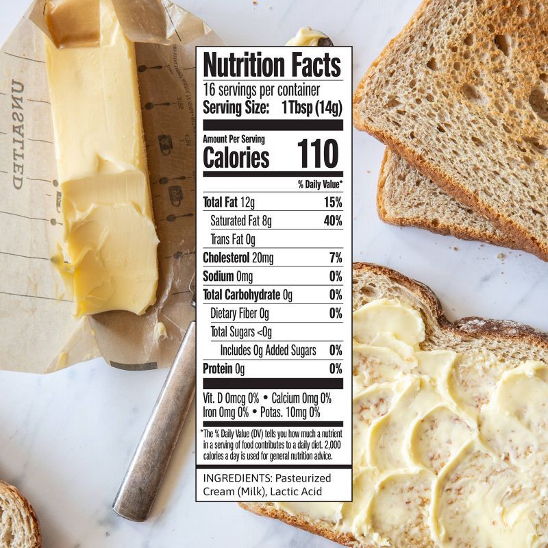 slide 3 of 9, Vital Farms Pasture-Raised Unsalted Butter - 8oz, 8 oz