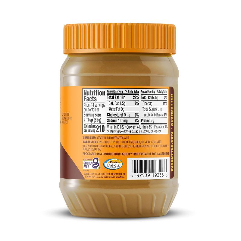 slide 2 of 6, SunButter No Sugar Added Sunflower Butter - 16oz, 16 oz