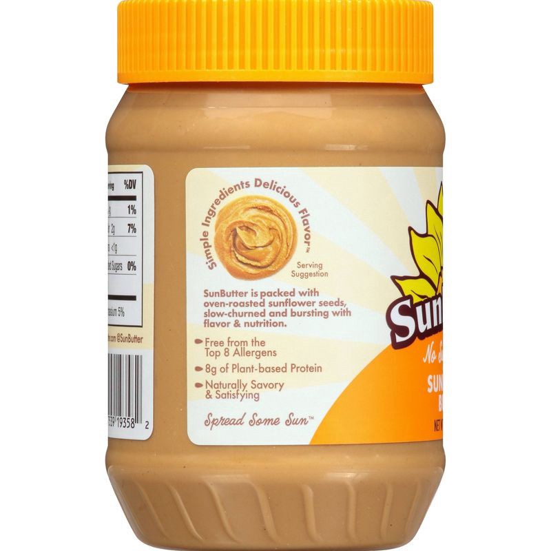 slide 3 of 9, SunButter No Sugar Added Sunflower Butter - 16oz, 16 oz