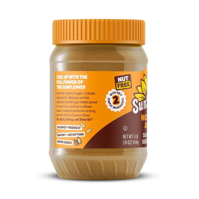 slide 3 of 6, SunButter No Sugar Added Sunflower Butter - 16oz, 16 oz