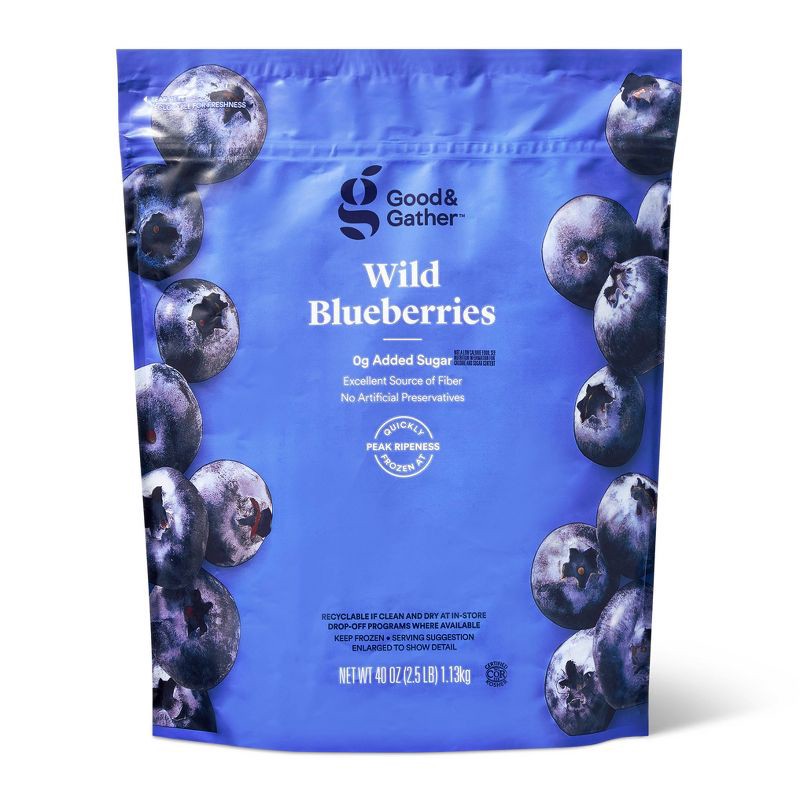 slide 1 of 4, Frozen Wild Blueberries - 40oz - Good & Gather™, 40 oz