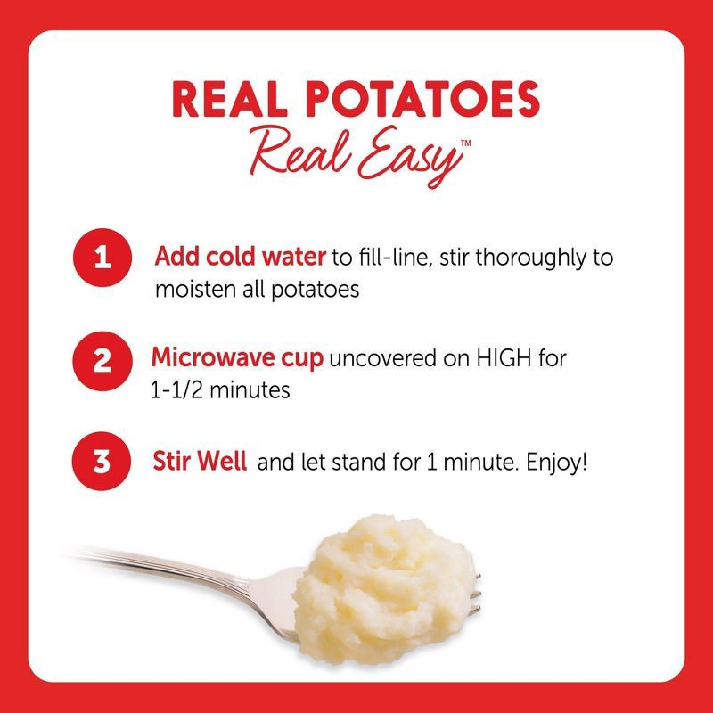 slide 7 of 11, Idahoan Gluten Free Buttery Homestyle Microwavable Mashed Potato Cups - 6oz/4ct, 4 ct; 6 oz
