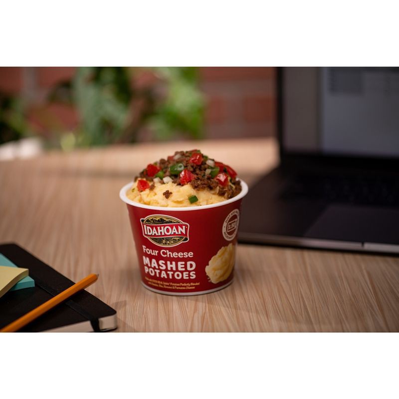 slide 3 of 11, Idahoan Gluten Free Four Cheese Mashed Potato Cups - 6oz/4ct, 4 ct; 6 oz