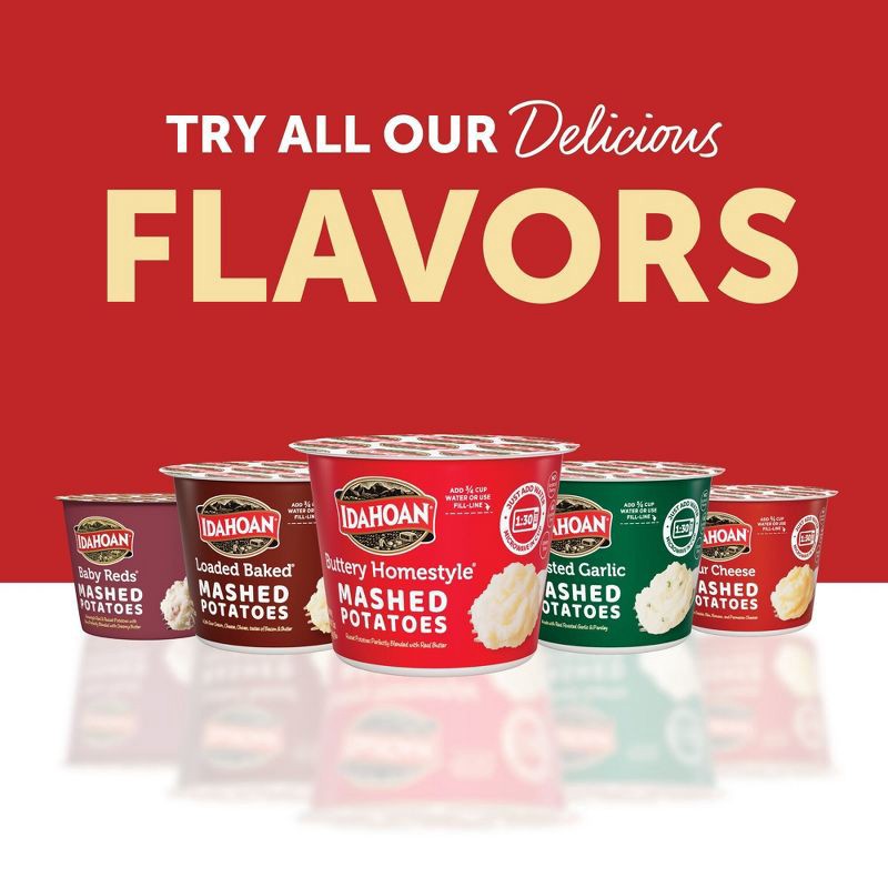 slide 11 of 11, Idahoan Gluten Free Four Cheese Mashed Potato Cups - 6oz/4ct, 4 ct; 6 oz